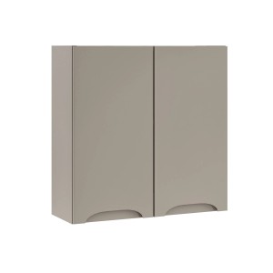 t.b.t. szafka wisząca do zestawu mebli łazienkowych, szara szafka ścienna z dwojgiem drzwi.
