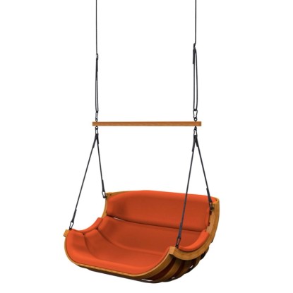 Fotel wiszący ALPHA 2 z belką prostą terracotta