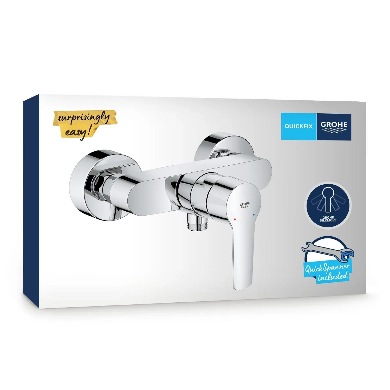 Bateria prysznicowa Grohe QuickFix Start do montażu ściennego, chrom