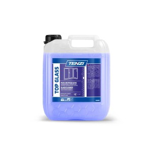 Kanister środka do mycia szyb Tenzit Top Glass, niebieski płyn.