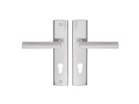 Metal-Bud Klamka zewnętrzna Miro z szyldem na wkładkę prawa nikiel szczotkowany