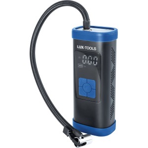 LUX 12V Mini-Kompresor A-KPS-12/10: Kompaktowy kompresor cyfrowy z wężem.