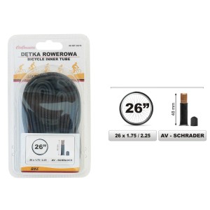 t.b.t. Dętka rowerowa 26 cali, zawór AV (Schrader).