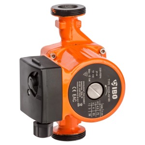 Pomarańczowa pompa grzewcza IBO do instalacji grzewczych.