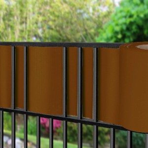 Taśma na ogrodzenie PVC brązowa - 19 cm x 35 m