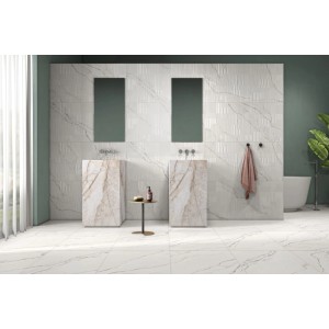 Gres szkliwiony Lite Calacata Stark 60 x 120 cm