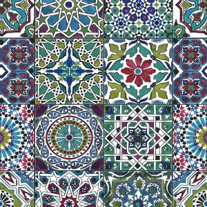 Folia samoprzylepna d-c-fix Trendyline Faraso z marokańskim wzorem płytek, 45x150 cm.