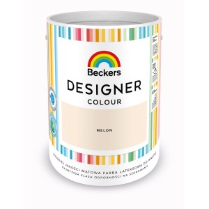 Wiadro z farbą Beckers, Designer Colour, odcień Melon. Kolorowe farby do ścian.