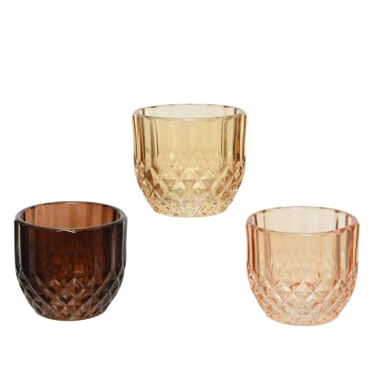 Świecznik szklany - śr. 6 cm