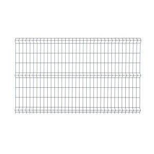 Szary panel ogrodzeniowy z drutu t.b.t. do ogrodu.