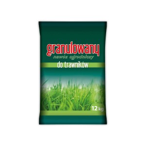 Opakowanie granulowanego nawozu do trawników, 12 kg. Dla gęstego, zielonego trawnika.