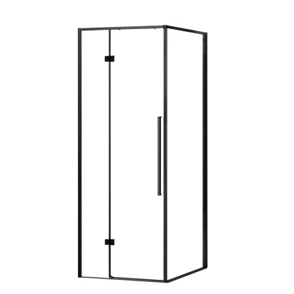 KABI Kabina prysznicowa Largo 90 czarny mat lewa