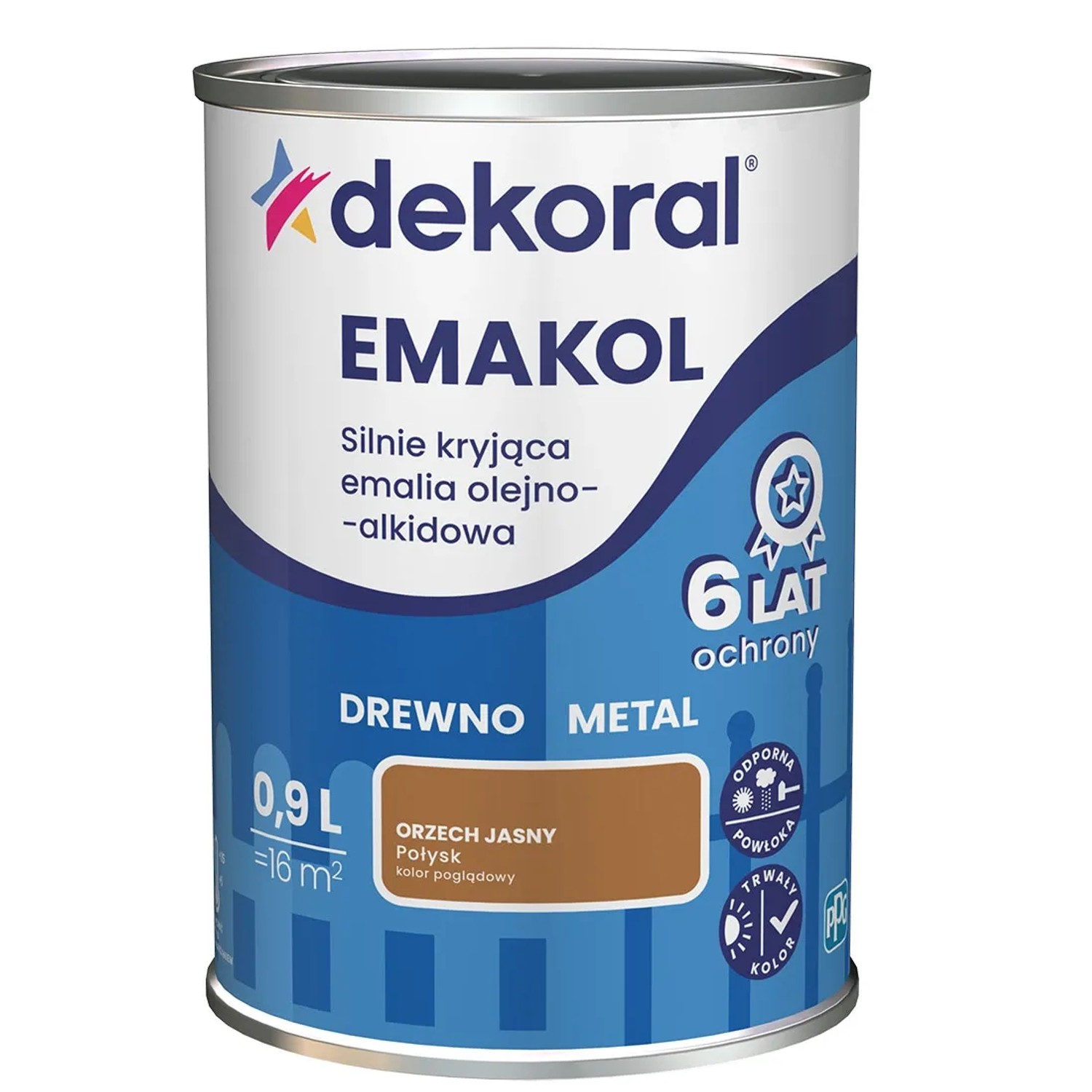 Dekoral Emalia Emakol Strong orzech jasny 900 ml