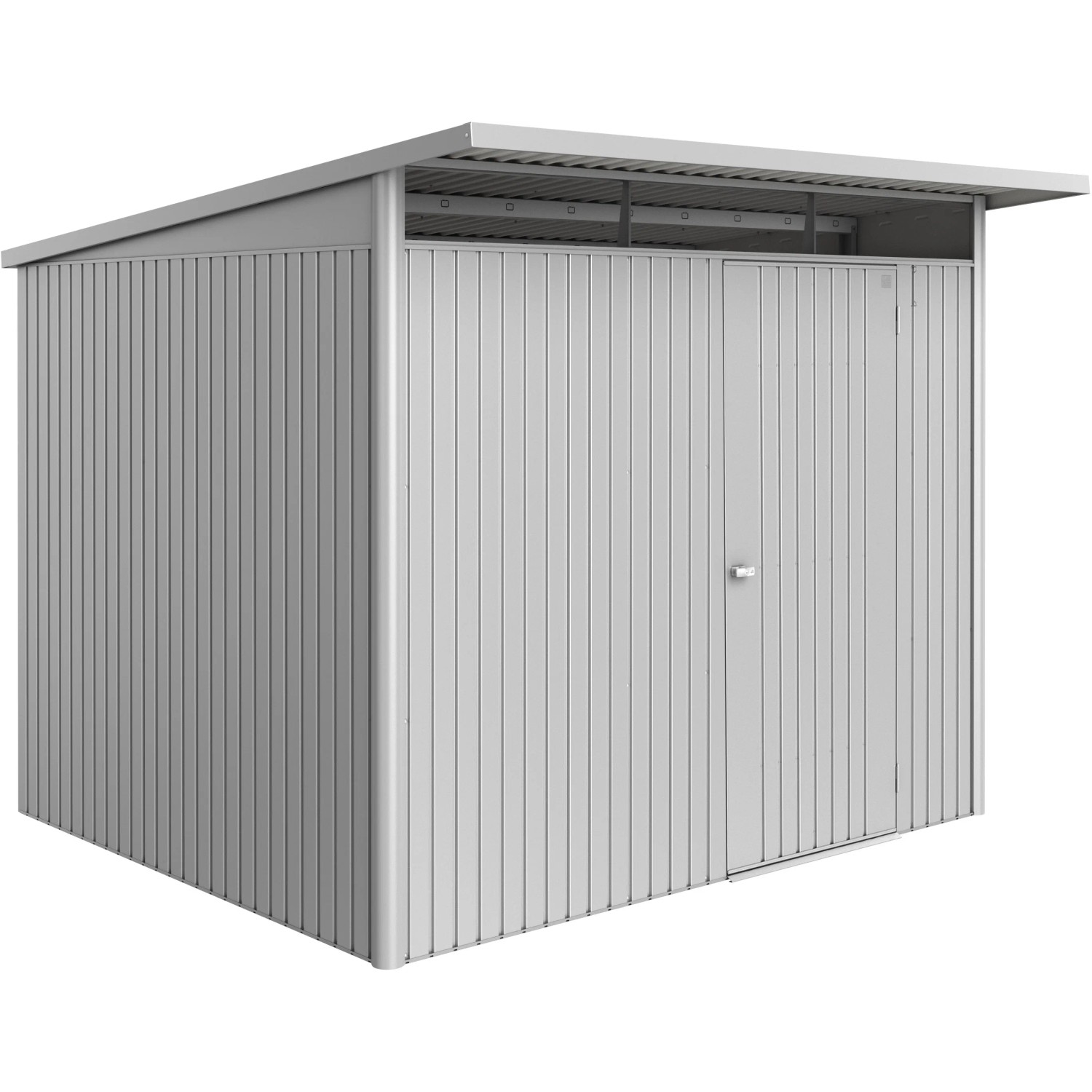 Biohort Domek ogr. metalowy AvantGarde ECO A6 drzwi standard srebrny metalik