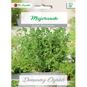 Opakowanie nasion majeranku, zioła kuchenne do ogrodu.