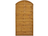 Sobex Płot pełny Nole z łukiem złoty dąb - 90 x 180/160 cm