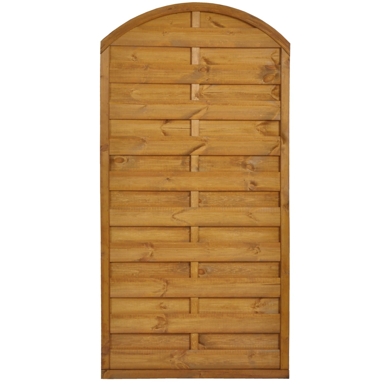 Sobex Płot pełny Nole z łukiem złoty dąb 90 x 180/160 cm