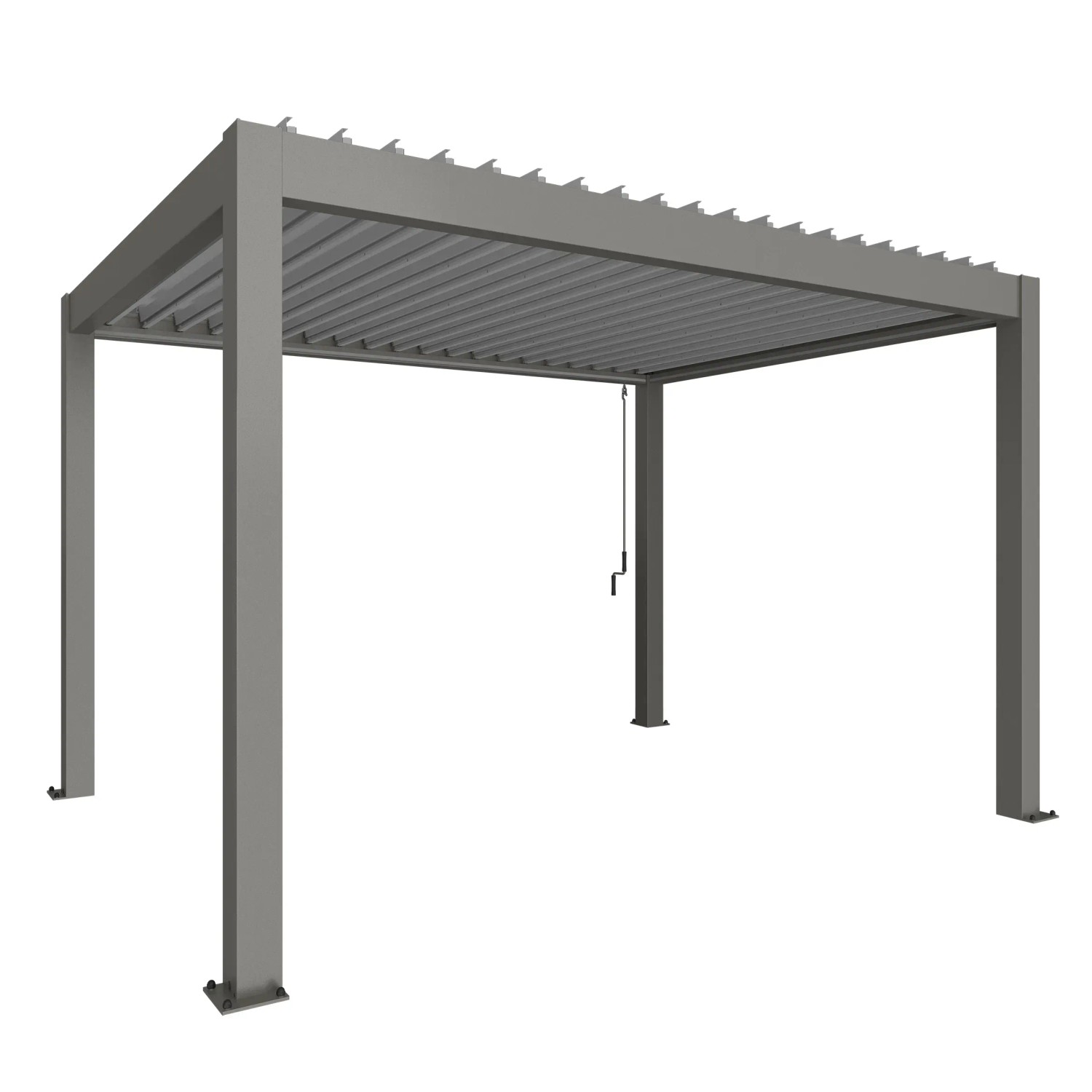 Biohort Pergola 255 cm x 404,5 cm x 312 cm kwarc-szary/srebrny metalik