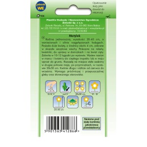 Opakowanie nasion kwiatów t.b.t.: Informacje o uprawie, kwitnieniu i stanowisku.