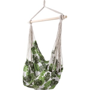 Fotel wiszący z zielonym wzorem liści, część kategorii: Fotele wiszące.