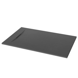 Invena Brodzik Alvero struktura kamienia czarny 120x90x2,6 cm