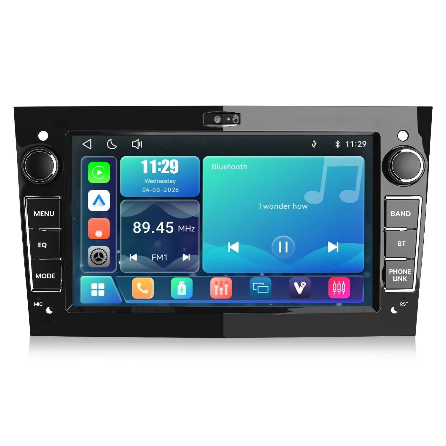Junsun Radio Samochodowe Do Opel Corsa D Astra H - Klavier Czarny Linux Sterowanie Gestami