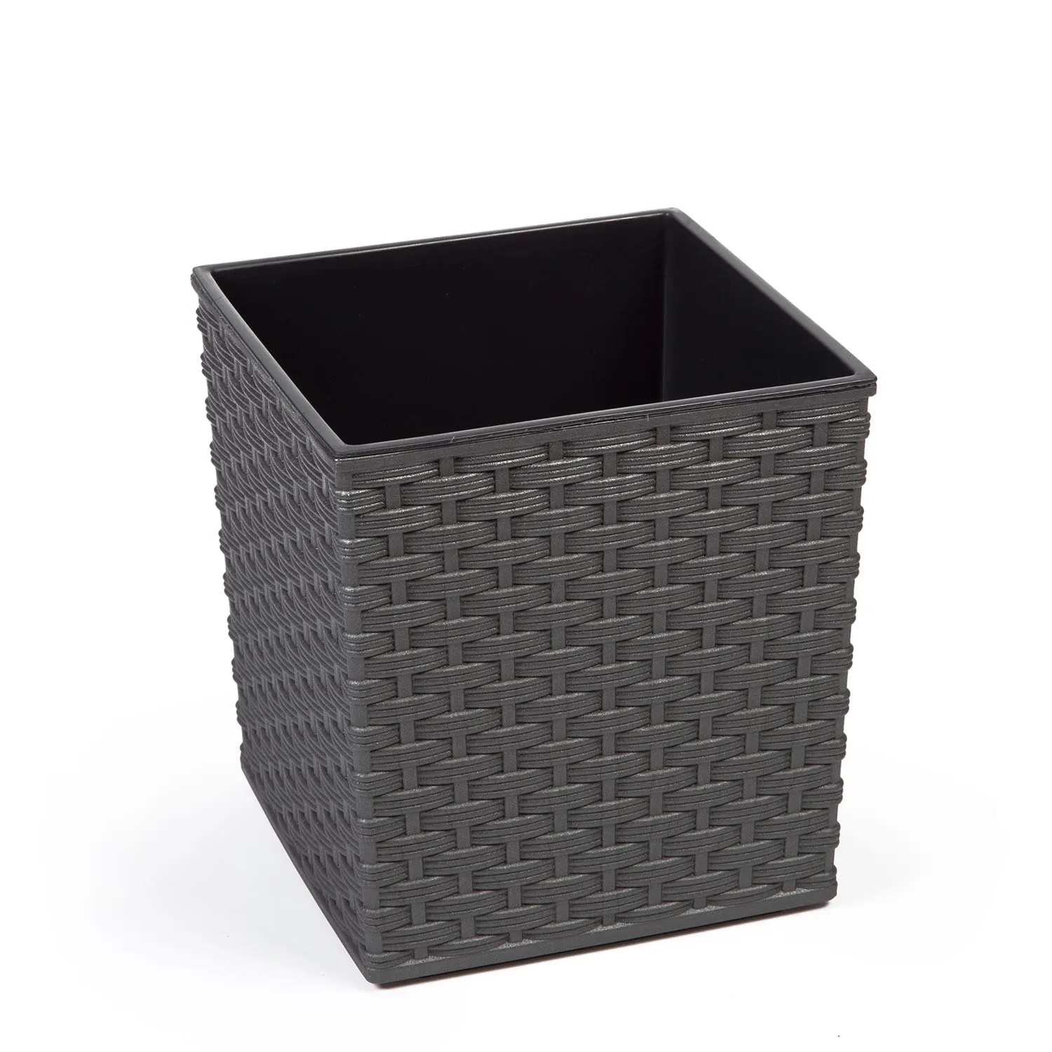 Doniczka Juka rattan grafit metalik - 19x19 cm