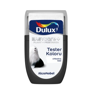 Wałek do farby Dulux do ścian, odcień chłodnej bieli.