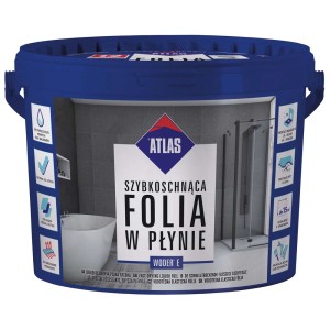 Wiadro szybkoschnącej folii w płynie Atlas, akcesoria do płytek.