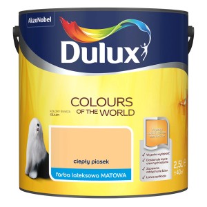 Puszka farby Dulux "Ciepły piasek" do ścian wewnętrznych, farba lateksowa matowa.