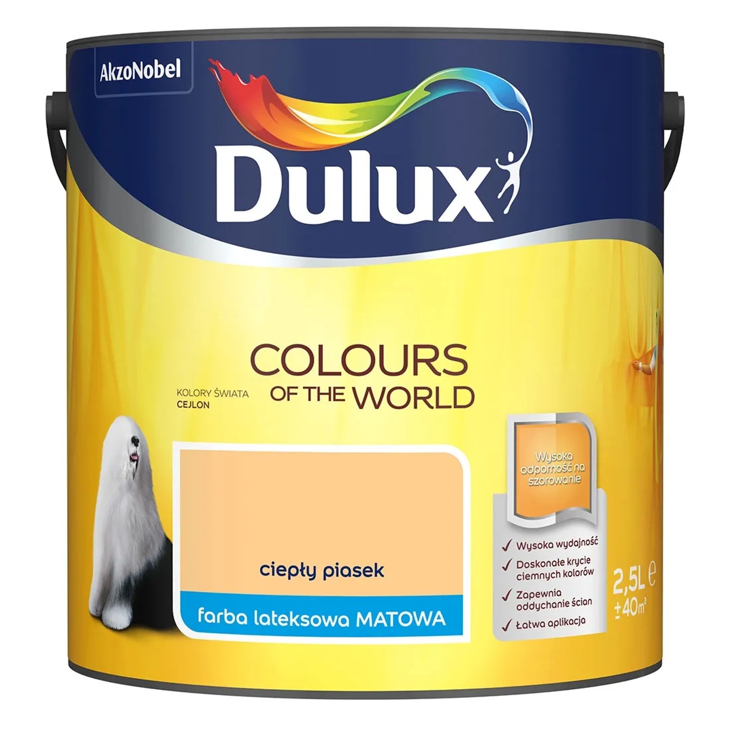 Farba Dulux Kolory Świata ciepły piasek 2,5 l