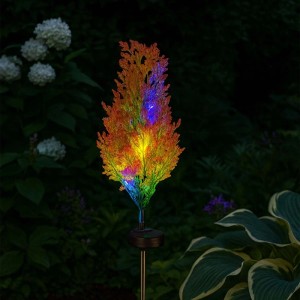 Eko-Light Lampka solarna CYPRESS 3W RGB 120lm IP44 wys. 82cm czerwona