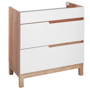 t.b.t. Szafka pod umywalkę z 2 szufladami, wygląd drewna/biała, część zestawu mebli łazienkowych.