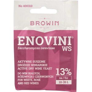 Aktywne suche drożdże winiarskie Enovini WS, na 10-35L.