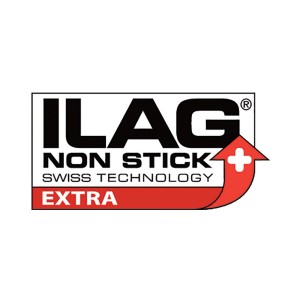 Logo powłoki nieprzywierającej ILAG: Szwajcarska technologia dla gładkich cięć.