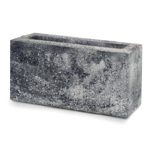 Szary betonowy kwietnik do ogrodu i na rabatę, akcesoria do ogrodzeń.