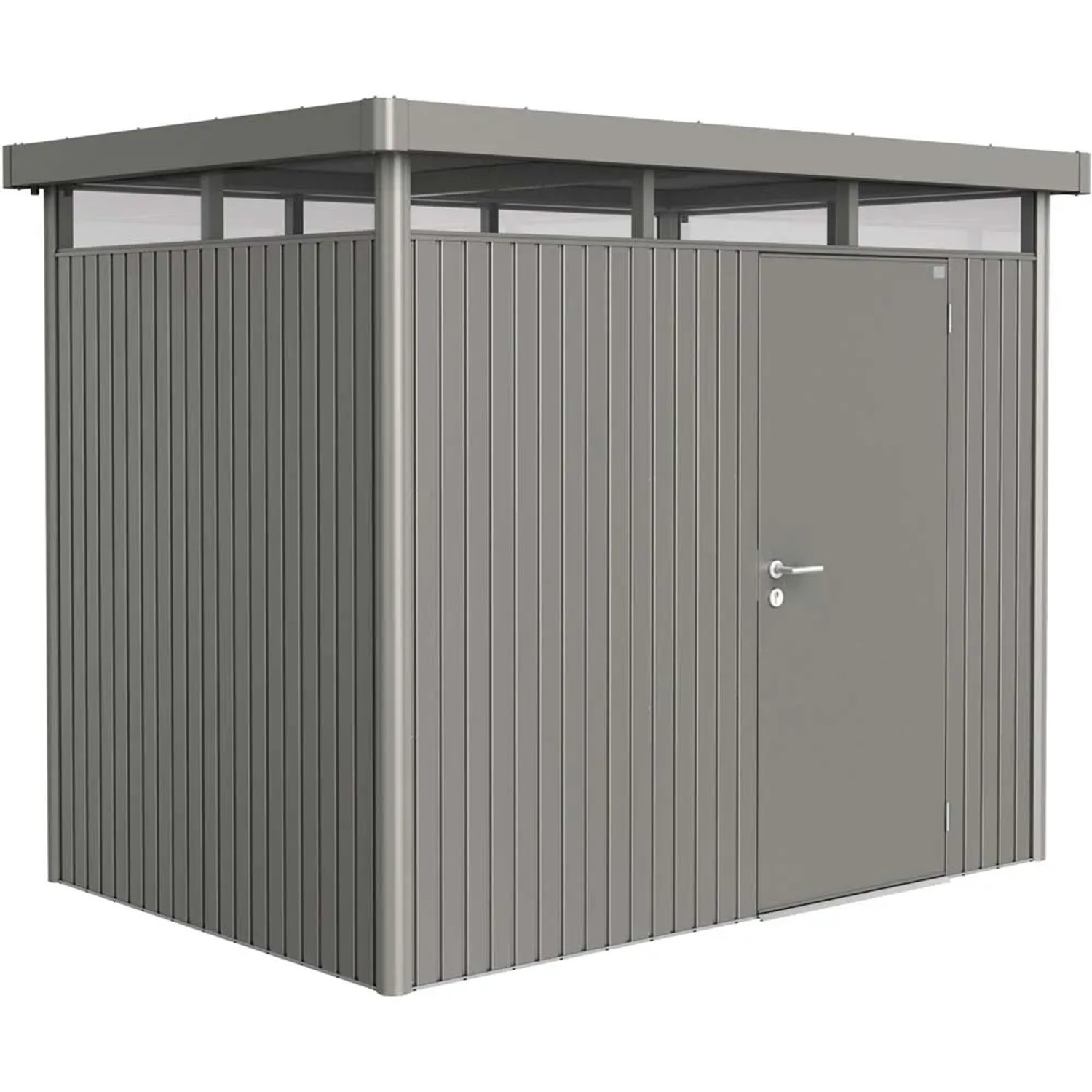 Biohort Domek ogrodowy HighLine H2 szary kwarc drzwi pojedyncze - 275 x 195 cm