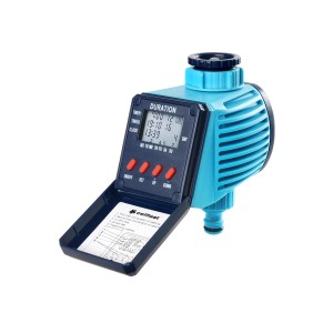 Komputer nawadniający: Niebieski, cyfrowy zegar wodny do nawadniania ogrodu.