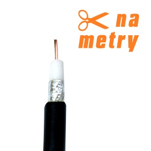 Kabel koncentryczny, kabel antenowy, sprzedawany na metry.