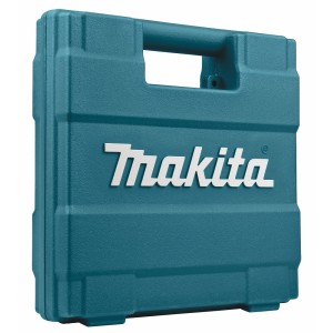 Turkusowa skrzynka narzędziowa Makita na zestawy wierteł i akcesoria.