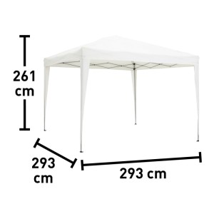 Pawilon ogrodowy PAPANOA biały - 2,93 x 2,93 m