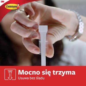 Paski samoprzylepne Command do wieszaków samoprzylepnych, przezroczyste.