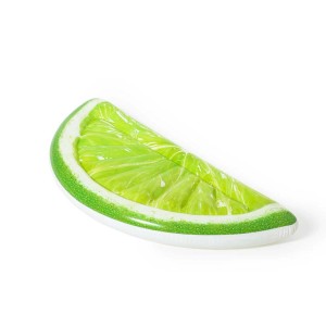 Materac dmuchany w kształcie limonki do letniej zabawy.