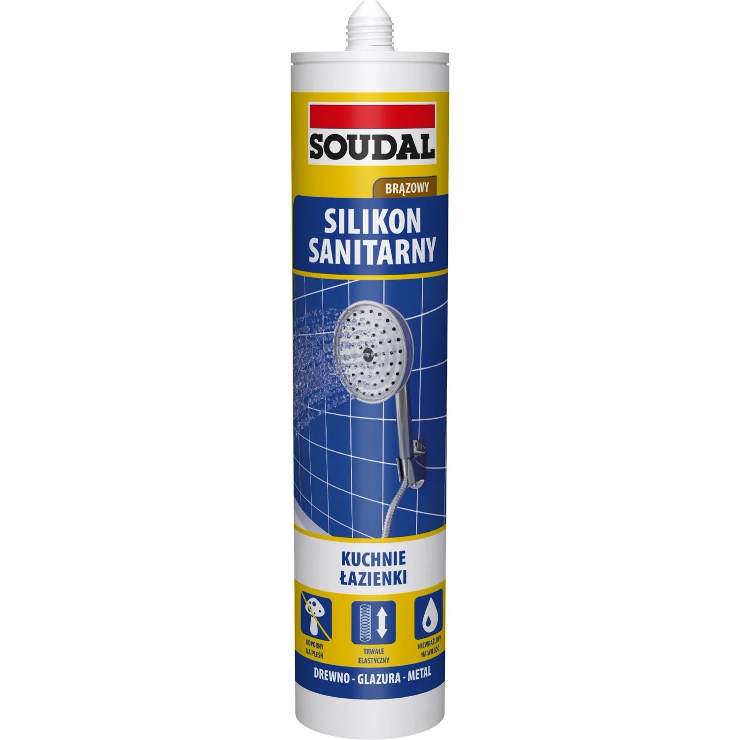 Soudal Silikon sanitarny 280 ml brązowy