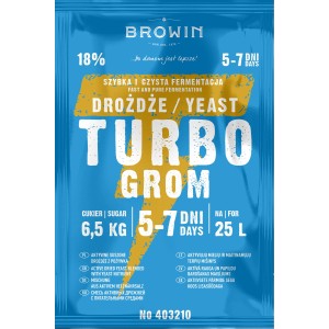 Drożdże Turbo 't.b.t.' do wina i nie tylko. Szybka fermentacja do 25L.