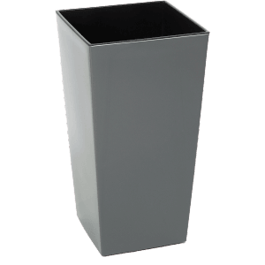 Antracytowa donica z tworzywa sztucznego Orbis Finezja, 75x40x40 cm.