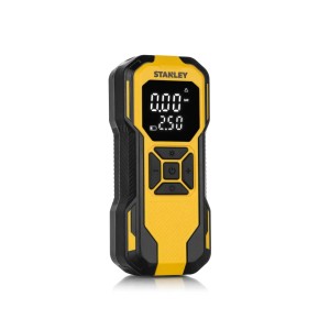 Żółto-czarny kompresor t.b.t. z cyfrowym wyświetlaczem Stanley.