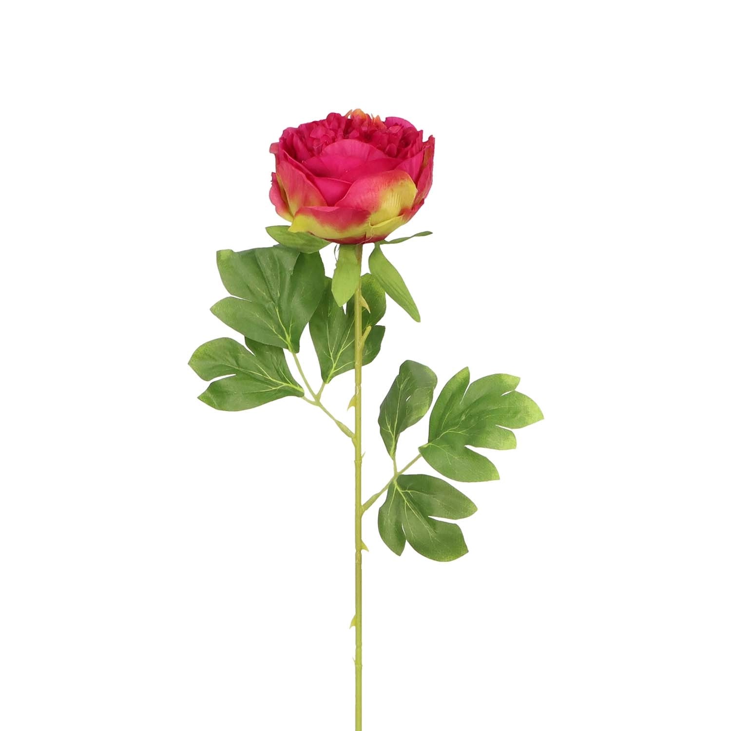 Piwonia czerwona sztuczna gałązka - 60 cm
