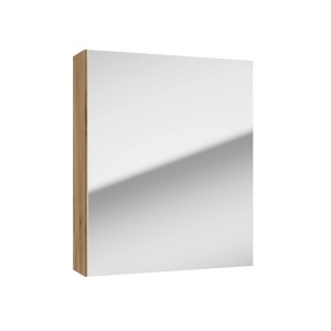 Szafka z lustrem t.b.t. z drewnianą ramą, biały front.