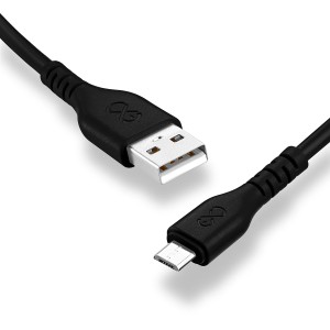 Czarny kabel USB t.b.t. (USB-A do Micro-USB) do telefonów komórkowych.